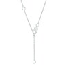 Thumbnail Image 2 of 0.085 CT. T.W. Diamond "LOVE" Script Necklace in Sterling Silver – 17.66"