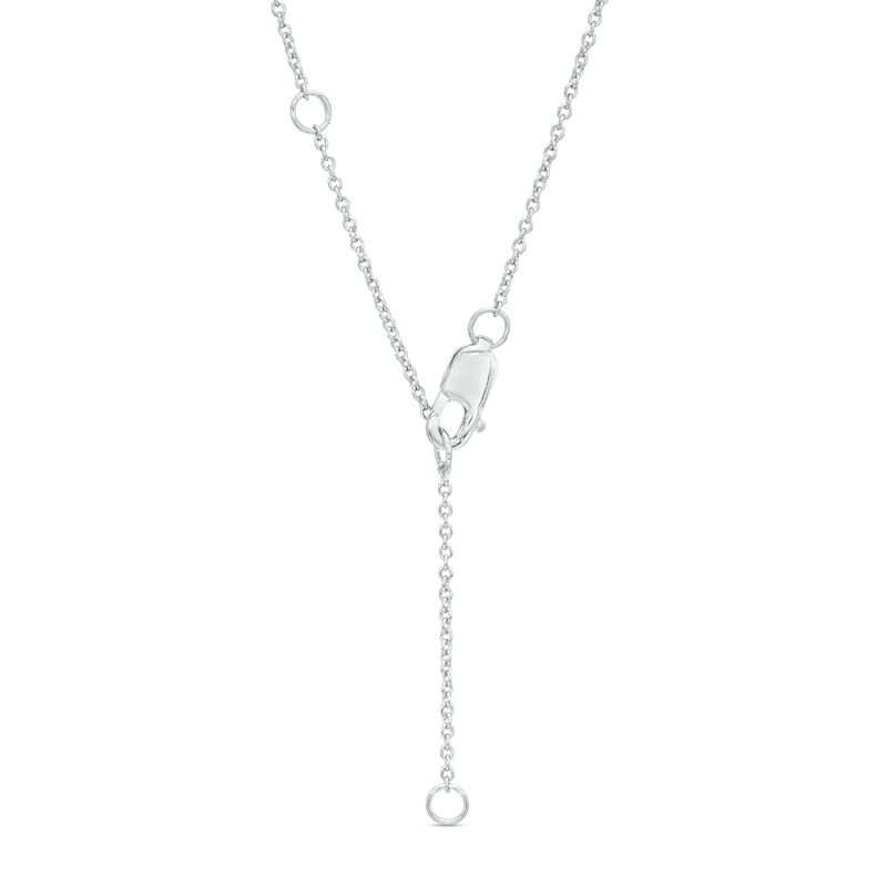 0.085 CT. T.W. Diamond "LOVE" Script Necklace in Sterling Silver – 17.66"