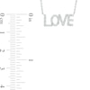 0.085 CT. T.W. Diamond "LOVE" Script Necklace in Sterling Silver – 17.66"