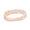 Thumbnail Image 0 of 0.23 CT. T.W. Diamond Alternating Floral Pattern Anniversary Band in 14K Rose Gold