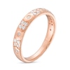 Thumbnail Image 2 of 0.23 CT. T.W. Diamond Alternating Floral Pattern Anniversary Band in 14K Rose Gold