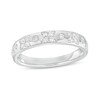 Thumbnail Image 1 of 0.23 CT. T.W. Diamond Alternating Floral Pattern Anniversary Band in 14K White Gold