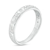 Thumbnail Image 3 of 0.23 CT. T.W. Diamond Alternating Floral Pattern Anniversary Band in 14K White Gold