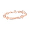 Thumbnail Image 1 of 0.23 CT. T.W. Diamond Alternating Anniversary Band in 10K Rose Gold
