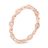 Thumbnail Image 2 of 0.23 CT. T.W. Diamond Alternating Anniversary Band in 10K Rose Gold