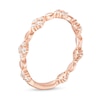 Thumbnail Image 3 of 0.23 CT. T.W. Diamond Alternating Anniversary Band in 10K Rose Gold