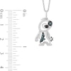 Thumbnail Image 1 of Disney Treasures Lilo and Stitch Blue Topaz and 0.085 CT. T.W. Black and White Diamond Pendant in Sterling Silver