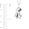 Disney Treasures Lilo and Stitch Blue Topaz and 0.085 CT. T.W. Black and White Diamond Pendant in Sterling Silver