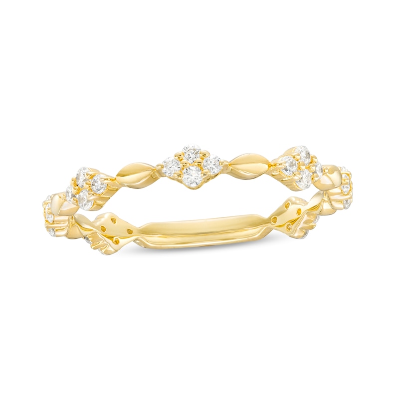 0.23 CT. T.W. Diamond Alternating Anniversary Band in 10K Gold|Peoples Jewellers