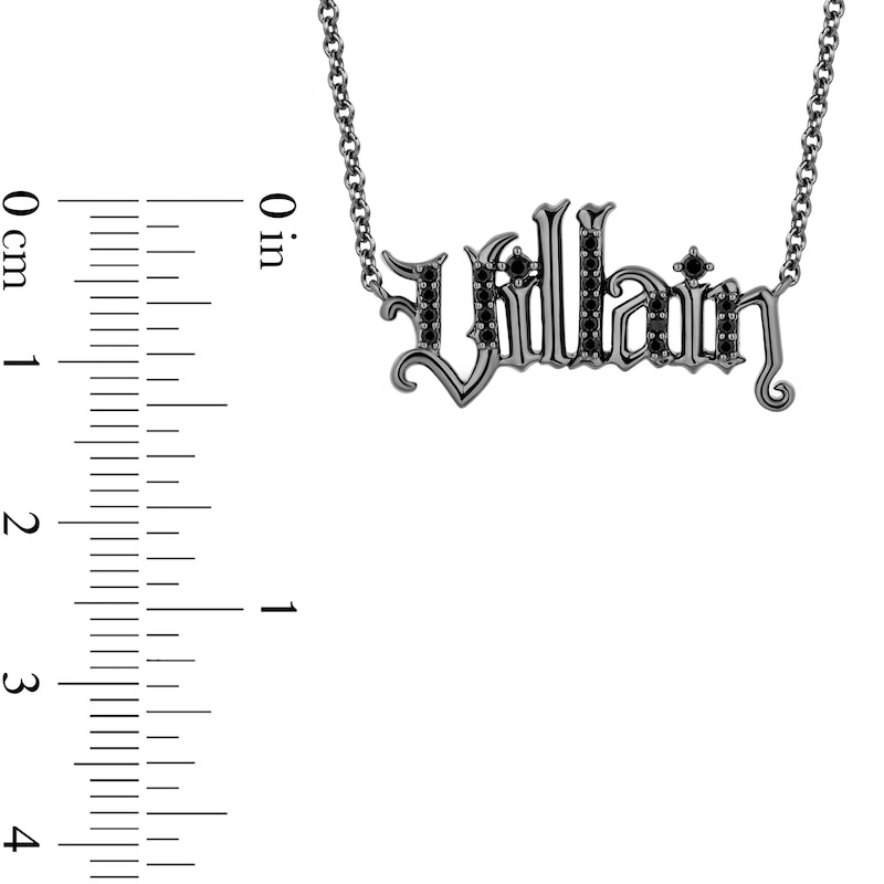 Main Image 2 of Enchanted Disney Villains 0.18 CT. T.W. Black Diamond "Villain" Necklace in Sterling Silver with Black Rhodium