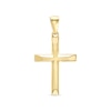 Thumbnail Image 1 of Polished Slope-Ends Cross Necklace Charm in 14K Gold