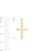Thumbnail Image 2 of Polished Slope-Ends Cross Necklace Charm in 14K Gold