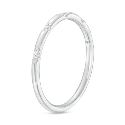 0.04 CT. T.W. Diamond Five Stone Anniversary Band in 10K Gold