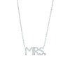 Thumbnail Image 1 of 0.085 CT. T.W. Diamond "MRS." Script Necklace in Sterling Silver – 17.5"