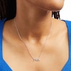 Thumbnail Image 2 of 0.085 CT. T.W. Diamond "MRS." Script Necklace in Sterling Silver – 17.5"