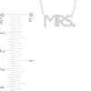 Thumbnail Image 4 of 0.085 CT. T.W. Diamond "MRS." Script Necklace in Sterling Silver – 17.5"