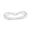 Thumbnail Image 1 of 0.25 CT. T.W. Diamond Contour Split Shank Anniversary Band in 10K White Gold