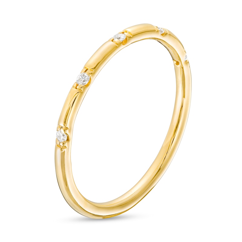Main Image 3 of 0.04 CT. T.W. Diamond Five Stone Anniversary Band in 10K Gold