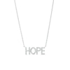 0.085 CT. T.W. Diamond "HOPE" Script Necklace in Sterling Silver – 17.69"