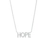 0.085 CT. T.W. Diamond "HOPE" Script Necklace in Sterling Silver – 17.69"