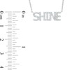 Thumbnail Image 4 of 0.085 CT. T.W. Diamond "SHINE" Script Necklace in Sterling Silver – 17.78"