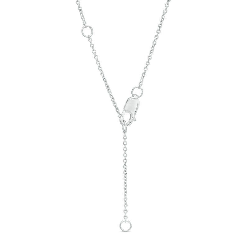 Main Image 3 of 0.085 CT. T.W. Diamond "FAITH" Script Necklace in Sterling Silver – 17.76"