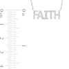 Thumbnail Image 4 of 0.085 CT. T.W. Diamond "FAITH" Script Necklace in Sterling Silver – 17.76"