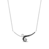 Disney Treasures The Nightmare Before Christmas 0.115 CT. T.W. Black and White Diamond Necklace in Sterling Silver