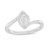 Thumbnail Image 0 of 0.10 CT. T.W. Marquise-Shaped Multi-Diamond Open Frame Bypass Promise Ring in 10K White Gold
