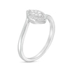 Thumbnail Image 2 of 0.10 CT. T.W. Marquise-Shaped Multi-Diamond Open Frame Bypass Promise Ring in 10K White Gold