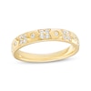 Thumbnail Image 0 of 0.23 CT. T.W. Diamond Alternating Floral Pattern Anniversary Band in 14K Gold