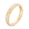 Thumbnail Image 2 of 0.23 CT. T.W. Diamond Alternating Floral Pattern Anniversary Band in 14K Gold