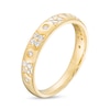 Thumbnail Image 3 of 0.23 CT. T.W. Diamond Alternating Floral Pattern Anniversary Band in 14K Gold