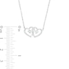0.065 CT. T.W. Diamond Interlocking Hearts Necklace in Sterling Silver