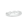 Thumbnail Image 0 of 0.04 CT. T.W. Diamond Alternating Heart Ring in Sterling Silver