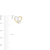 Thumbnail Image 3 of 0.085 CT. T.W. Diamond Infinity Heart Interlocking Stud Earrings in Sterling Silver and 14K Gold Plate