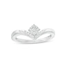 0.065 CT. T.W. Multi-Diamond Chevron Ring in Sterling Silver
