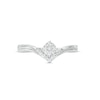 0.065 CT. T.W. Multi-Diamond Chevron Ring in Sterling Silver