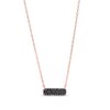 Thumbnail Image 1 of 0.17 CT. T.W. Elongated Cushion Black Multi-Diamond Necklace in Sterling Silver with 14K Rose Gold Plate