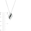 0.115 CT. T.W. Black and White Diamond Wave Pendant in Sterling Silver with Back Rhodium