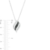 Thumbnail Image 2 of 0.115 CT. T.W. Black and White Diamond Wave Pendant in Sterling Silver with Back Rhodium