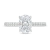 Thumbnail Image 3 of 1.75 CT. T.W. Certified Oval Lab-Created Diamond Engagement Ring in 14K White Gold (F/SI2)