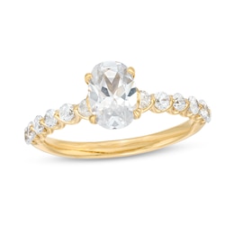 1.50 CT. T.W. Certified Oval Lab-Created Diamond Engagement Ring in 14K Gold (F/SI2)