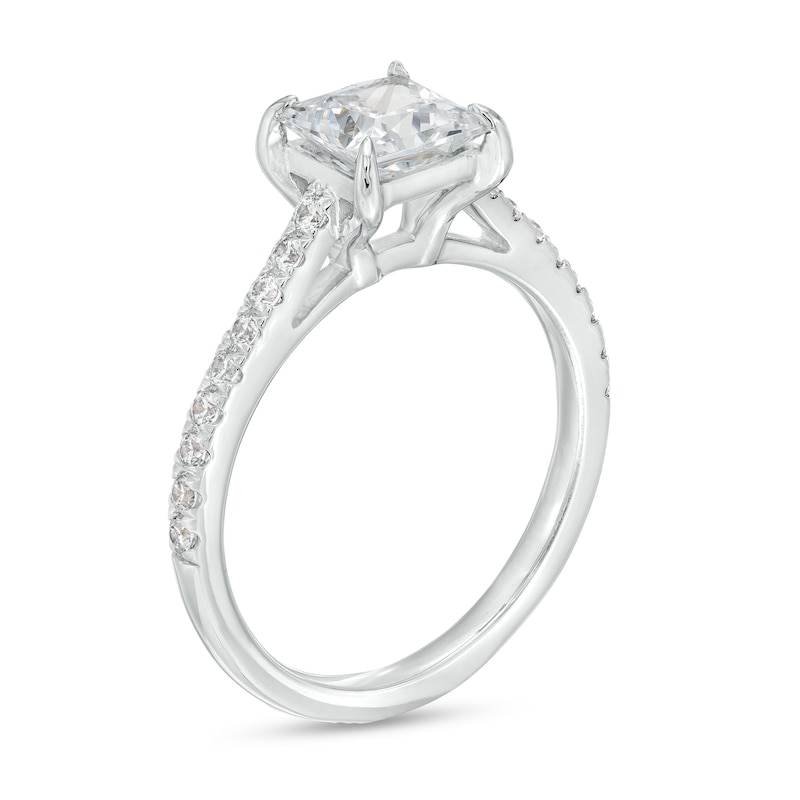 Main Image 3 of 1.75 CT. T.W. Princess-Cut Certified Lab-Grown Diamond Engagement Ring in 14K White Gold (F/SI2)
