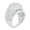 Thumbnail Image 2 of 3.00 CT. T.W. Multi-Diamond Frame Baguette and Round Multi-Row Engagement Ring in 14K White Gold (I/I2)