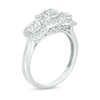 Thumbnail Image 2 of 0.50 CT. T.W. Diamond Past Present Future® Three Stone Frame Engagement Ring in 10K White Gold