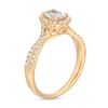 Thumbnail Image 2 of 1.00 CT. T.W. Oval Diamond Frame Twist Shank Engagement Ring in 14K Gold (F/SI2)