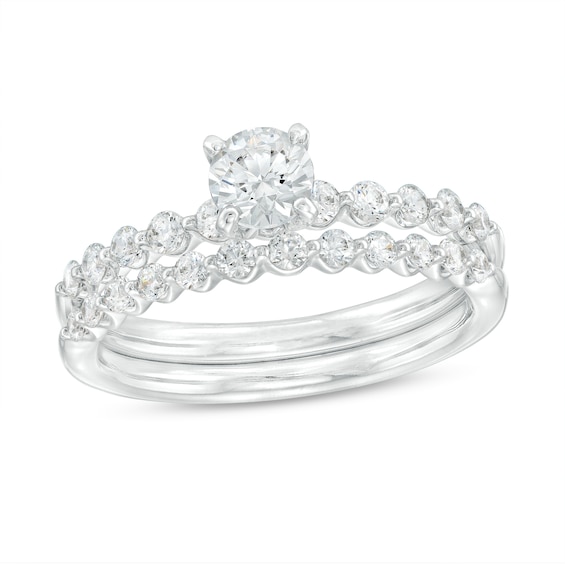 1.00 CT. T.W. Diamond Bridal Set in 14K White Gold (F/SI2)