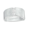 Thumbnail Image 1 of Vera Wang Men's 0.69 CT. T.W. Certified Lab-Grown Diamond Trio Wedding Band in 14K White Gold (F/VS2)