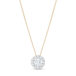 Trouvaille Collection CT. T.W. DeBeers®-Graded Diamond Frame Pendant in 14K Gold (F/I1